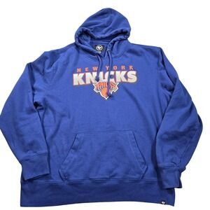 New York Knicks Hoodie Sweatshirt Mens XX-Large Blue NBA Basketball Pullover